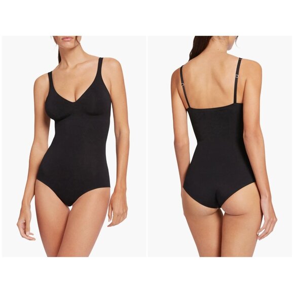 Wolford Cotton Control 3w Forming Shapewear Bodysuit in Black 42 6 New Womens - Picture 11 of 14